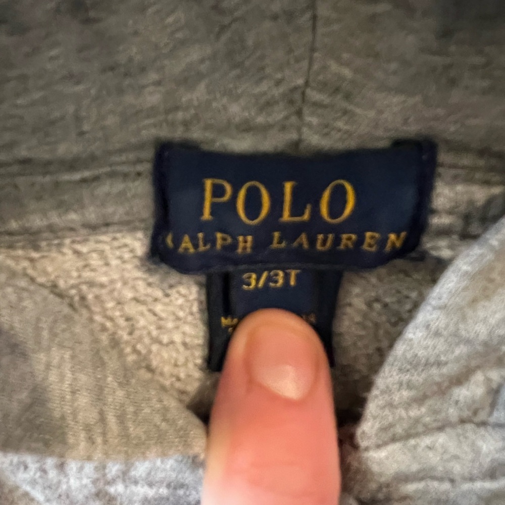 Polo by Ralph Lauren Kids Gray Hoodie 3T - Picture 2 of 2